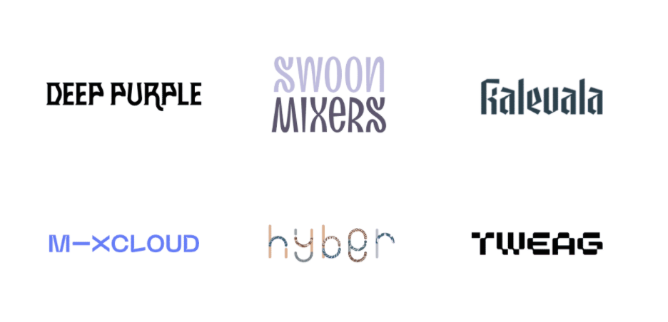 creative typography logos