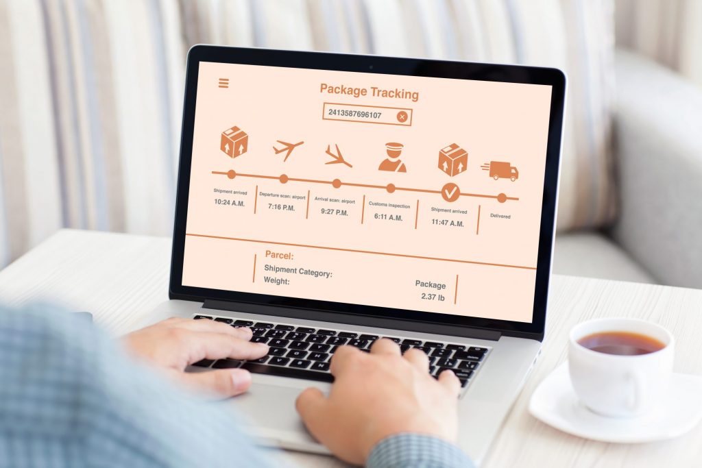 Tracking a package online