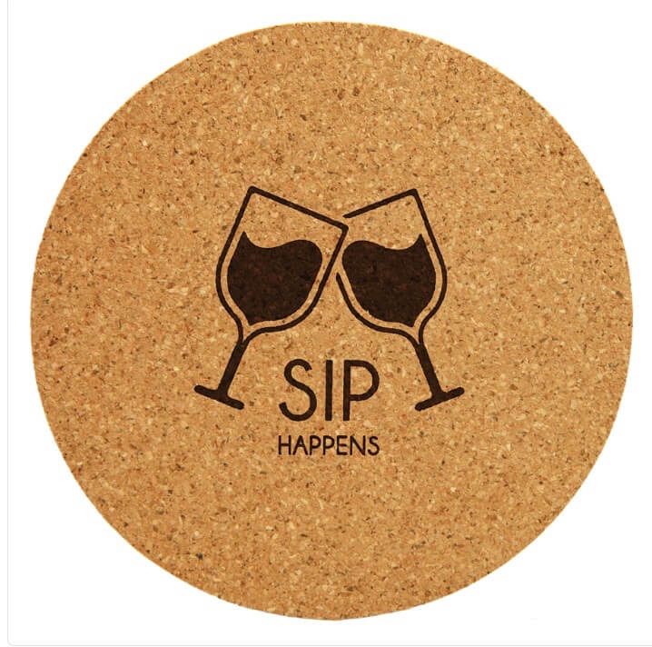 eco friendly round coasters custom branded image for prpco